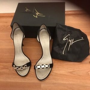 Giuseppe Zanotti Satin shoes with rhinestones
